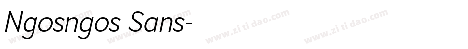 Ngosngos Sans字体转换